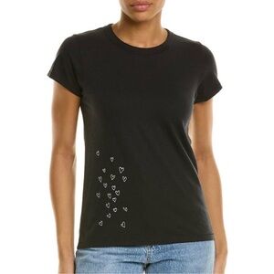 Rag & Bone Scattered Heart Tee in Black small